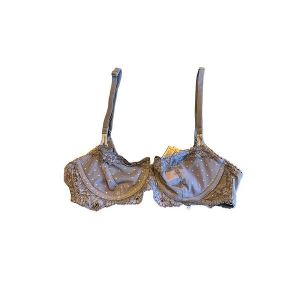 Victorias Secrets 32B periwinkle push-up without padding lace bra - Picture 1 of 4